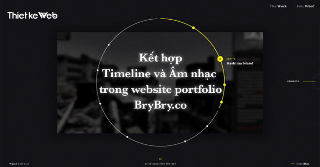 ket hop timeline va am nhac trong website portfolio cua BryBry.co 9
